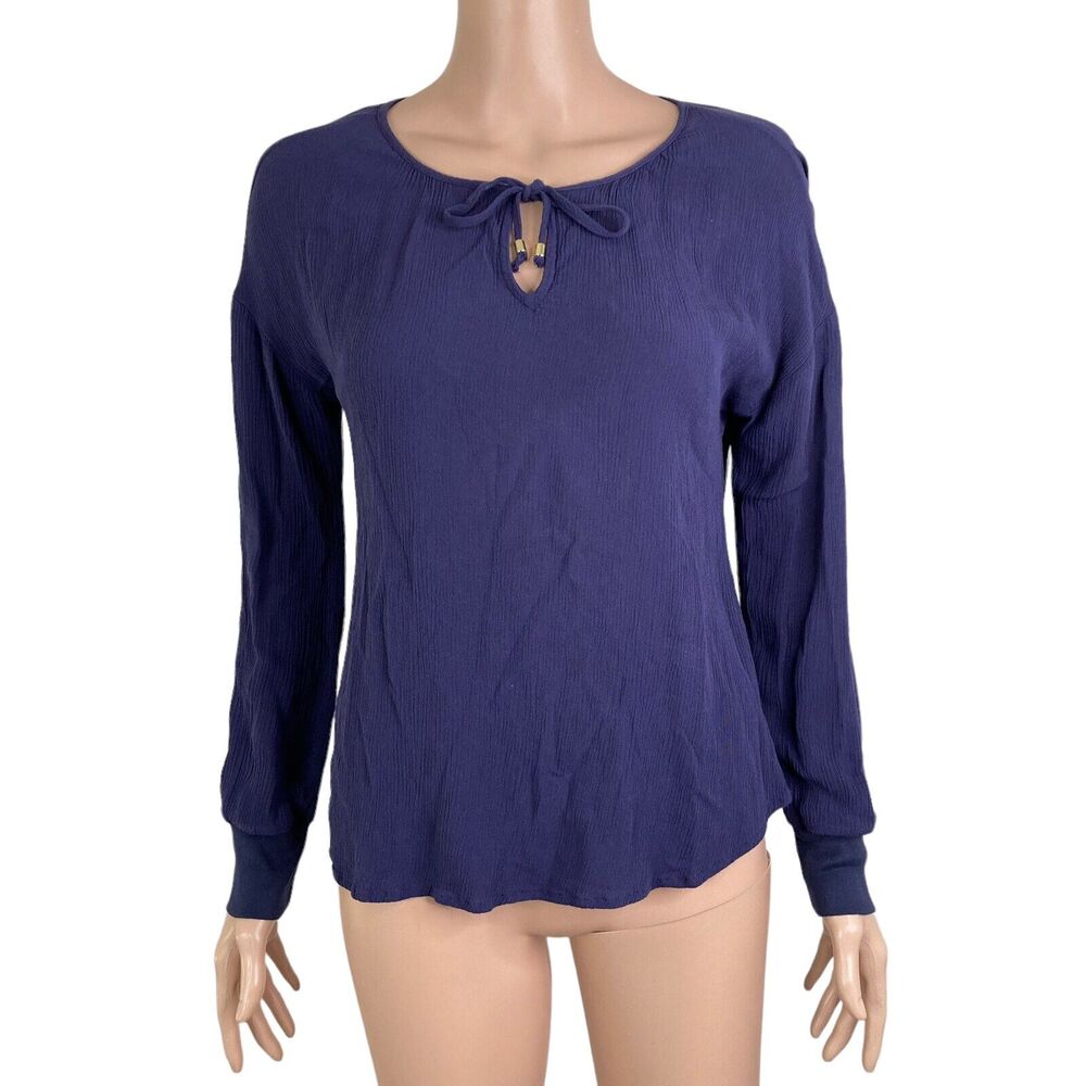 Juicy Couture Shirt Womens Extra Small Navy Blue Pullover